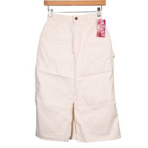Deecee For Gals VTG Jean Skirt 7 8 Womens NEW Off White Denim High Waist Cotton